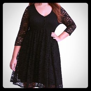 Torrid Black Lace Babydoll Dress